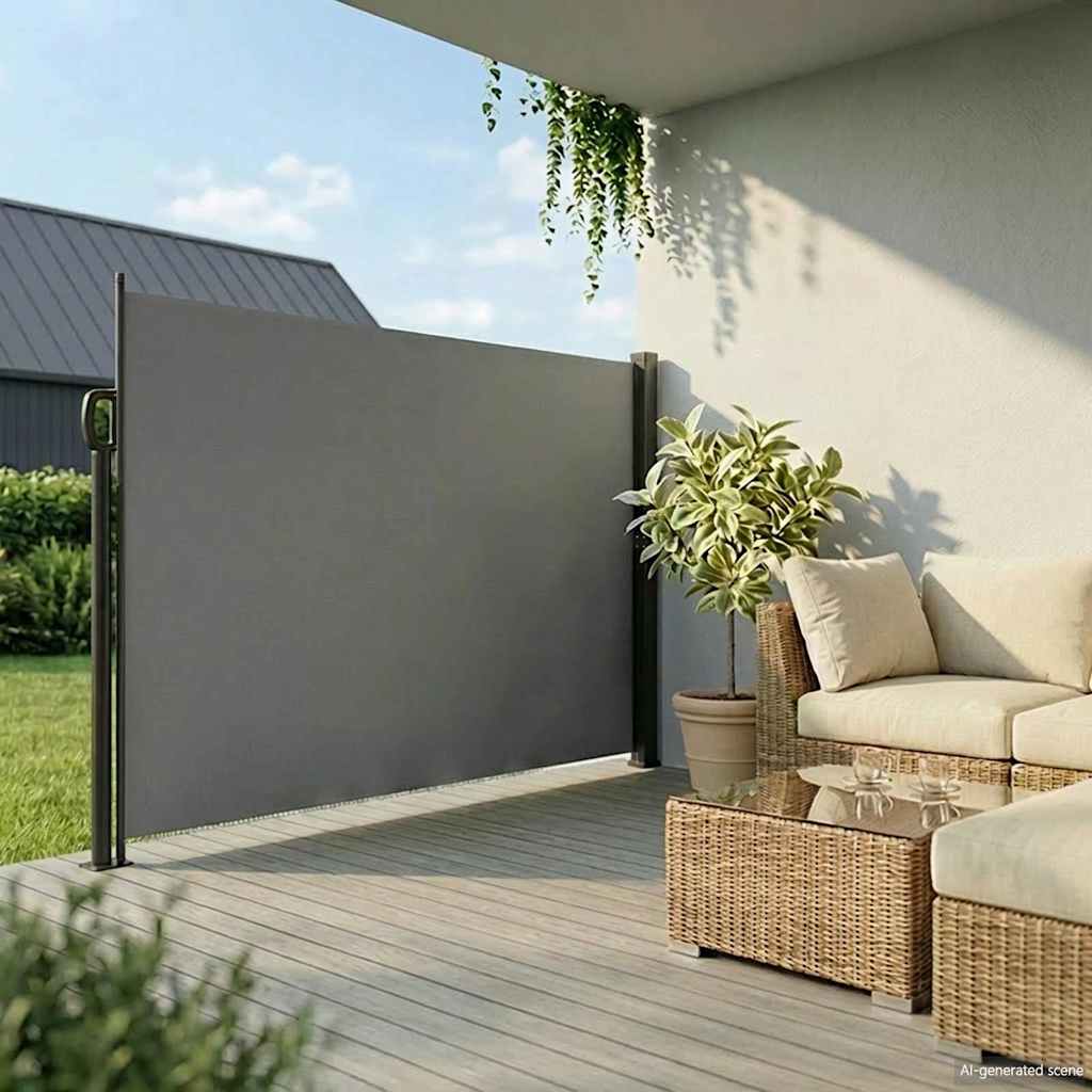 VIDAXL -Windschutzscheibe ausziell 220 x 600 cm Anthrazit -gelöscht