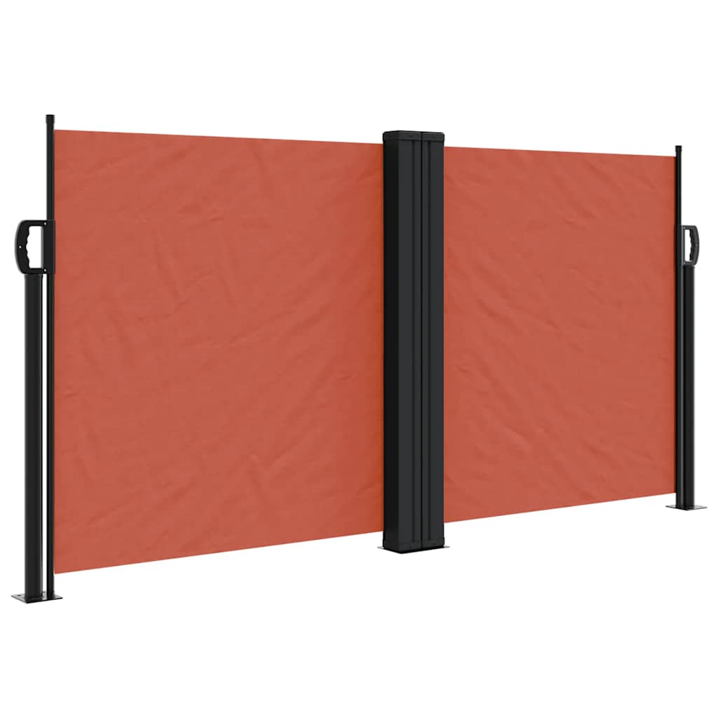 Vidaxl Windschutzscheibe ausziehbar 120x1000 cm Terrakotta farbig