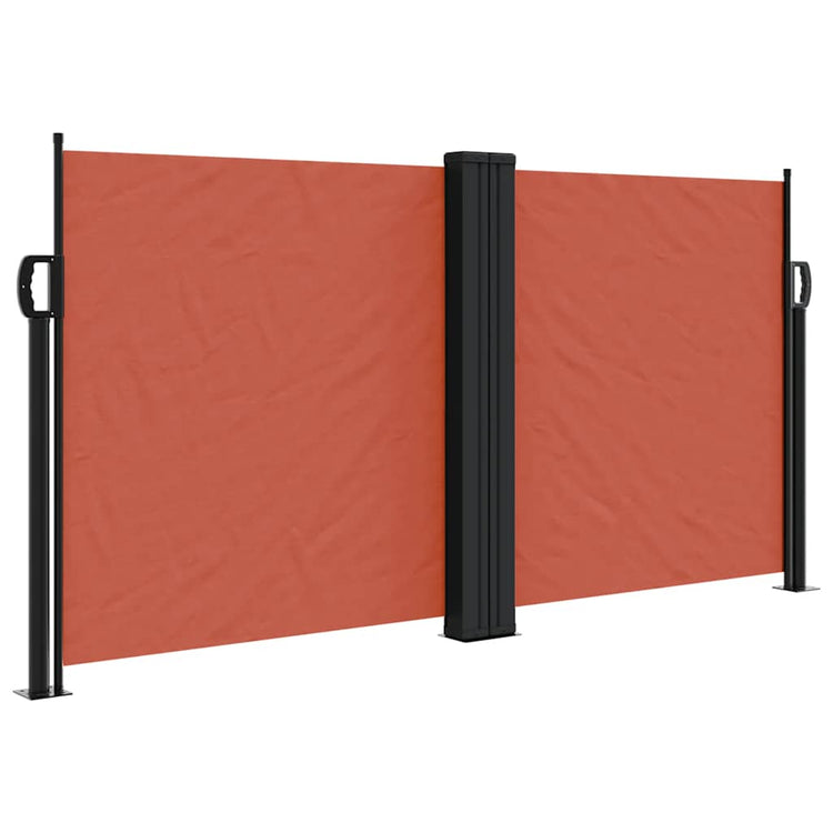 Vidaxl Windschutzscheibe ausziehbar 120x1000 cm Terrakotta farbig