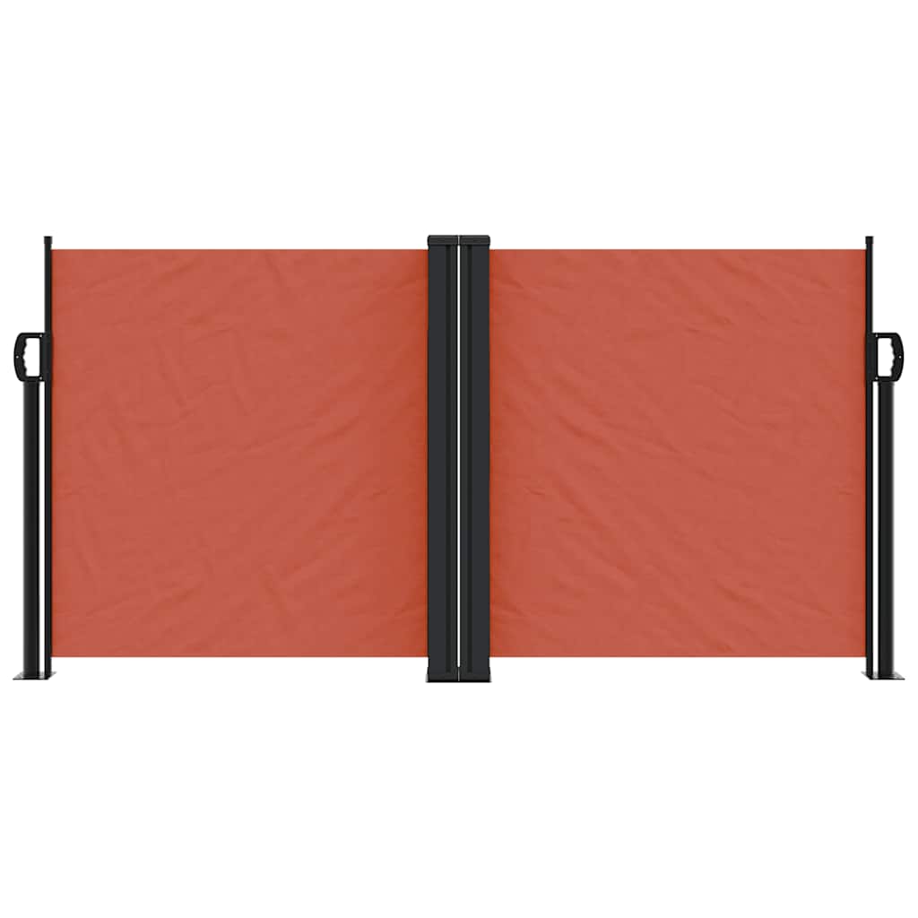 Vidaxl Windschutzscheibe ausziehbar 120x1000 cm Terrakotta farbig