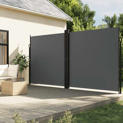 VIDAXL -Windschutzscheibe ausziell 220x1000 cm Anthrazit -geläutet