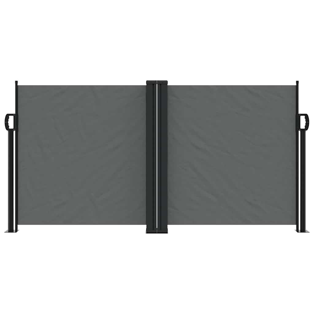 VIDAXL -Windschutzscheibe ausziffabel 120 x 1200 cm Anthrazit -ausgelöst