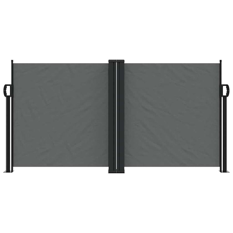 VIDAXL -Windschutzscheibe ausziffabel 120 x 1200 cm Anthrazit -ausgelöst