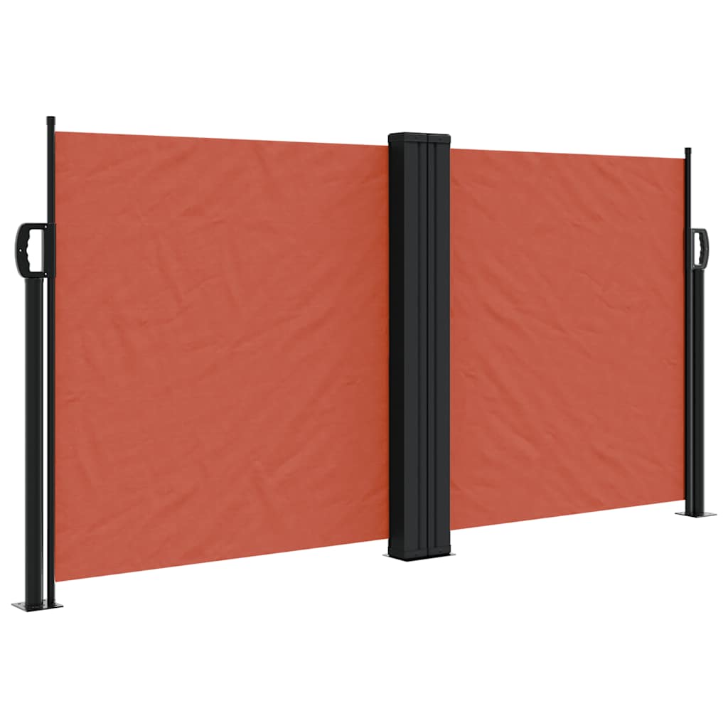 Vidaxl Windschutzscheibe ausziehbar 120x1200 cm Terrakotta farbig
