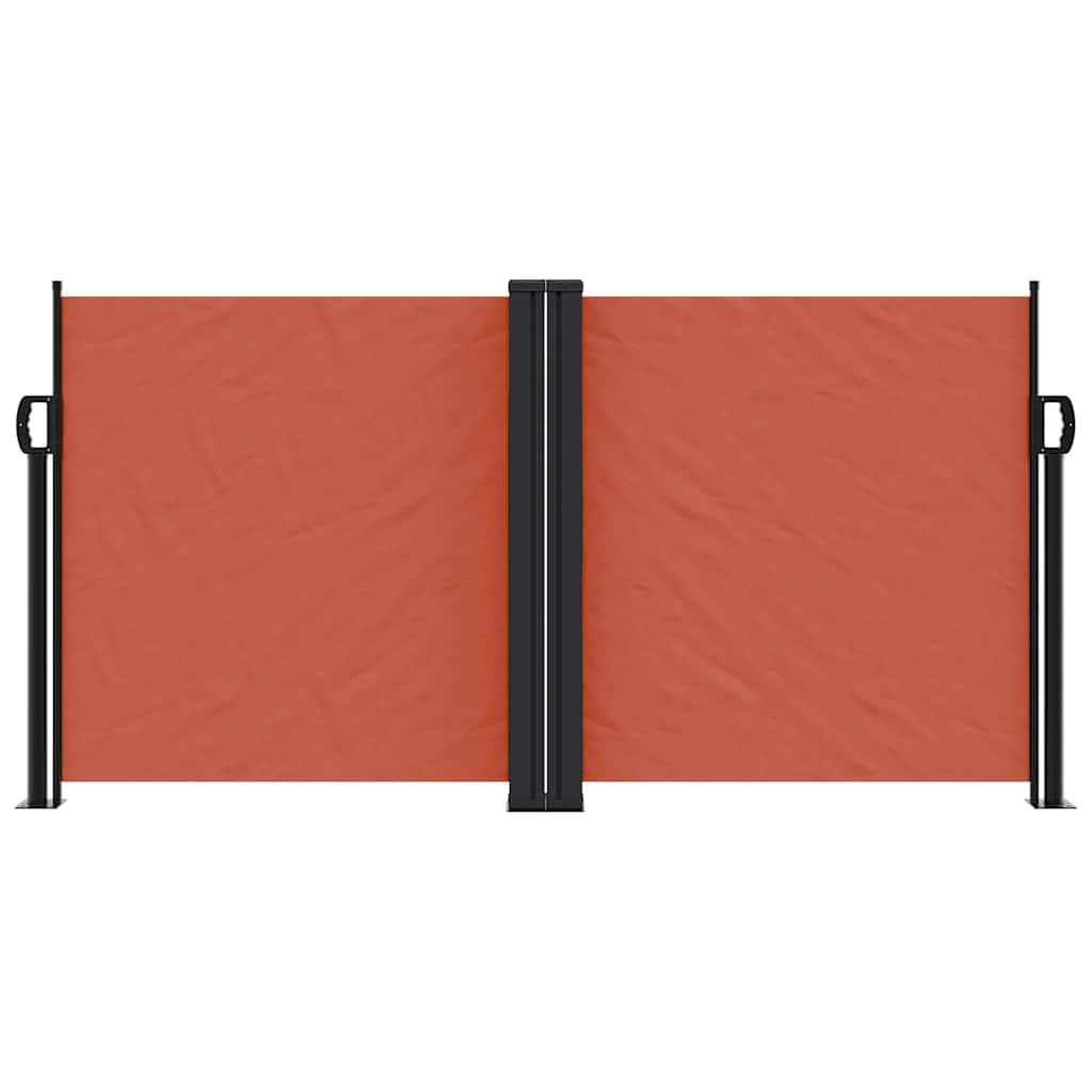 Vidaxl Windschutzscheibe ausziehbar 120x1200 cm Terrakotta farbig