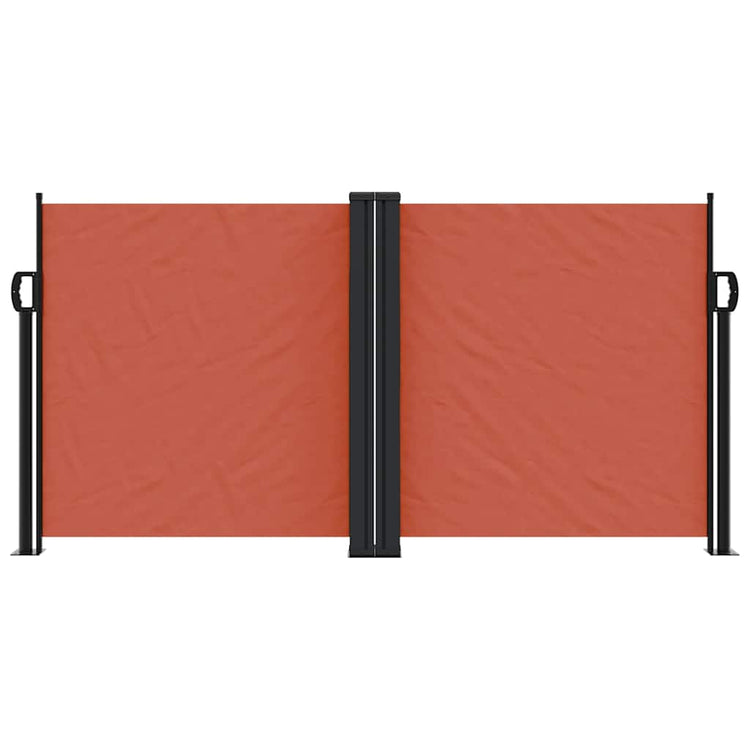 Vidaxl Windschutzscheibe ausziehbar 120x1200 cm Terrakotta farbig
