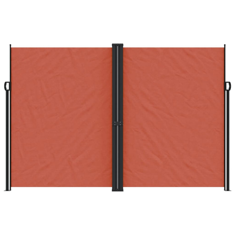 Vidaxl Windschutzscheibe ausziehbar 220x1200 cm Terrakotta farbig