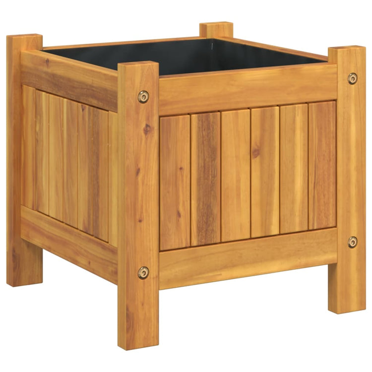 Vidaxx Pflanzgefäß mit Futter 31x31x30 cm aus massivem Akazienholz