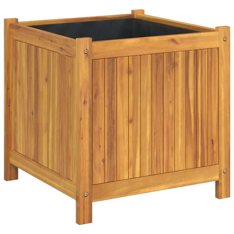 Vidaxx Pflanzgefäß mit Futter 50x50x50 cm aus massivem Akazienholz