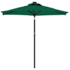 Vidaxl -Parasol mit Stahlpol 225x225x212 cm Grün