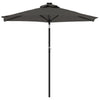 VIDAXL -Parasol mit Stahlpol 225x225x2121 cm Anthrazit -Gelenkt