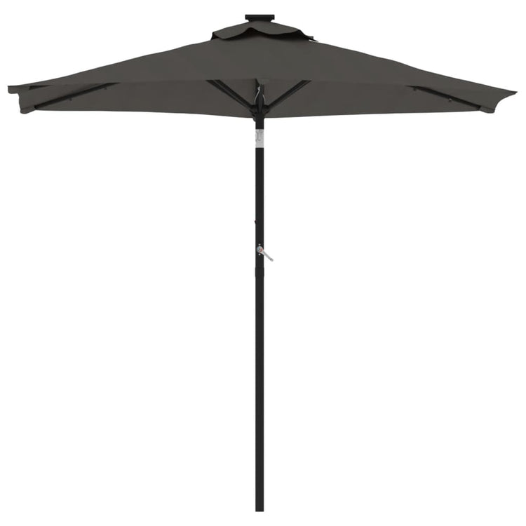 VIDAXL -Parasol mit Stahlpol 225x225x2121 cm Anthrazit -Gelenkt