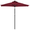 VIDAXL -Parasol mit Stahlpol 225x225x212 cm Bordeaux Rot