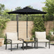 Vidaxl -Parasol mit Stahlpol 225x225x212 cm Schwarz