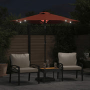 VIDAXL -Parasol mit LEDs und Stahlpol 225x225x212 cm Terrakotta - afbeelding 3