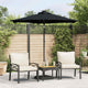 Vidaxl -Parasol mit LEDs und Stahlpol 225x225x212 cm schwarz