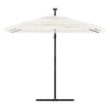 VIDAXL -Parasol mit Stahlpol 246x246x230 cm Weiß