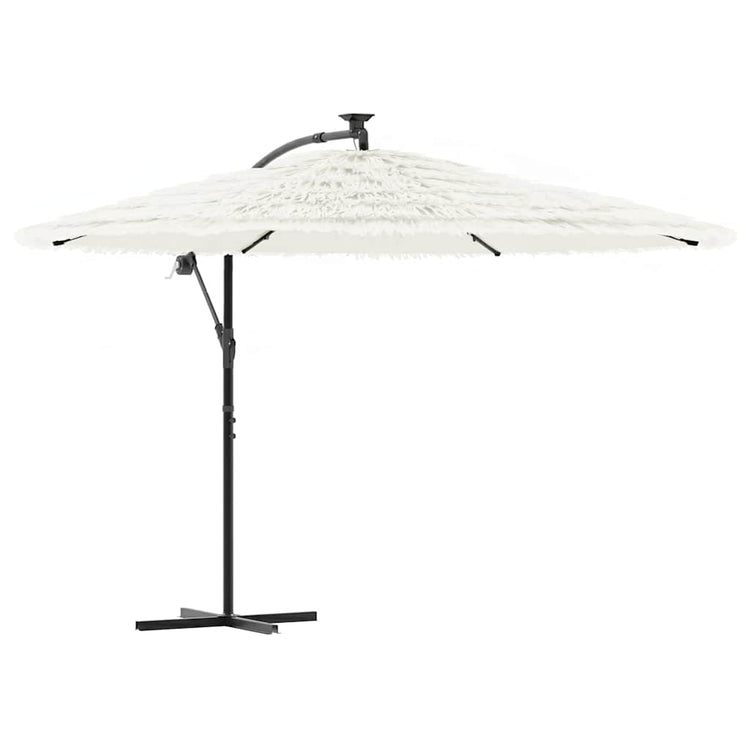 Vidaxl -Parasol mit Stahlpol 290x290x238 cm Weiß