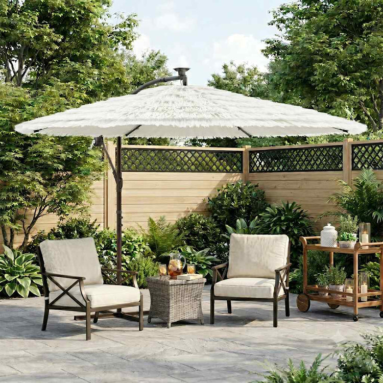 Vidaxl -Parasol mit Stahlpol 290x290x238 cm Weiß