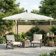 Vidaxl -Parasol mit Stahlpol 290x290x238 cm Weiß