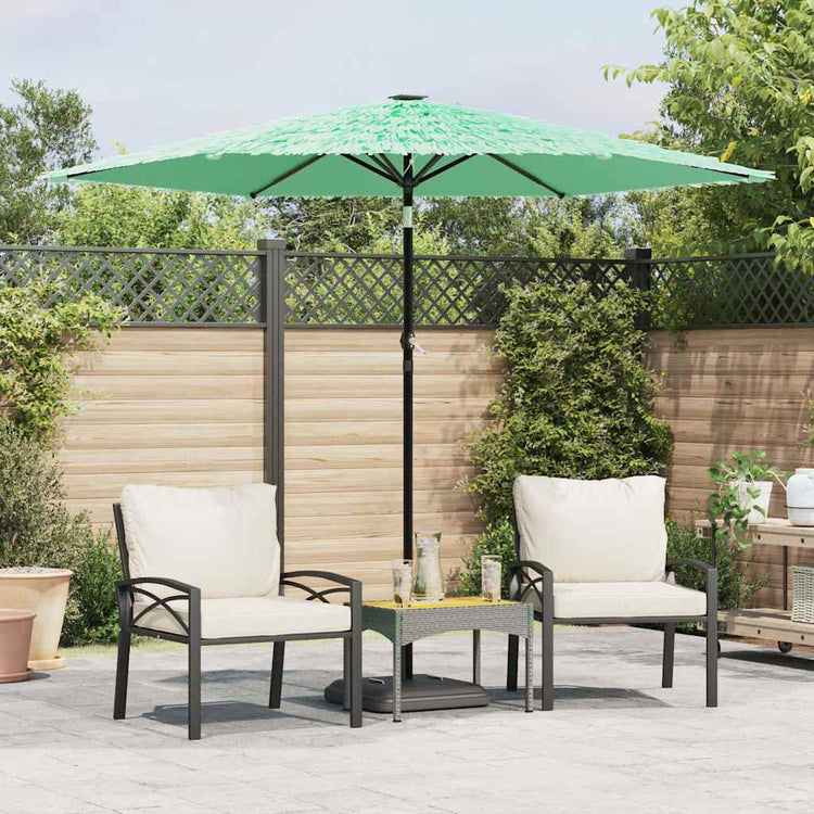 Vidaxl -Parasol mit Stahlpol 268x268x226 cm Grün