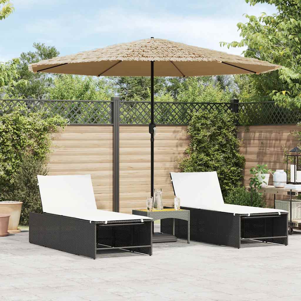 Vidaxl -Parasol mit Stahlpol 324x324x247 cm Braun