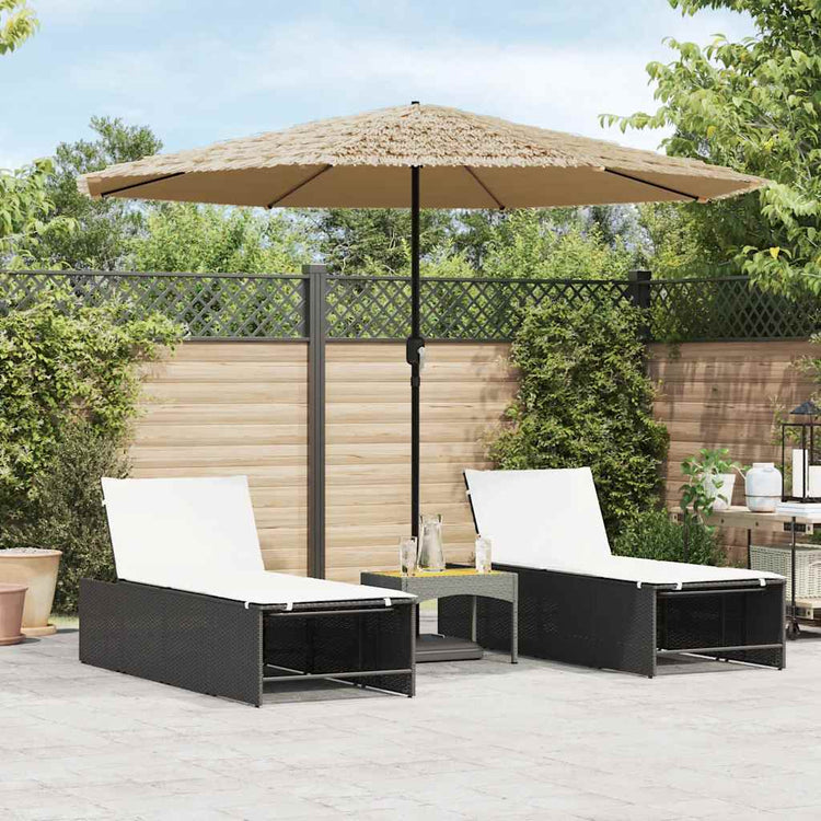 Vidaxl -Parasol mit Stahlpol 324x324x247 cm Braun