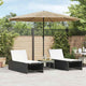 Vidaxl -Parasol mit Stahlpol 324x324x247 cm Braun