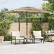 Vidaxl -Parasol mit LEDs und Stahlpol 248x248x248 cm Braun