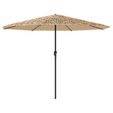 Vidaxl -Parasol mit LEDs und Stahlpol 324x324x247 cm Braun - afbeelding 2