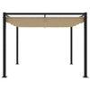 Vidaxl -Laube mit ausziehbarem Dach 3x3 m Stahl Taupe