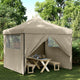 Vidaxl Partytent Faltbares Popup mit 4 Seitenwänden Taupe