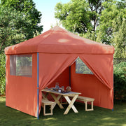 Vidaxl Partytent Faltbares Popup mit 4 Seiten Wänden Terrakotta-farbig - afbeelding 1