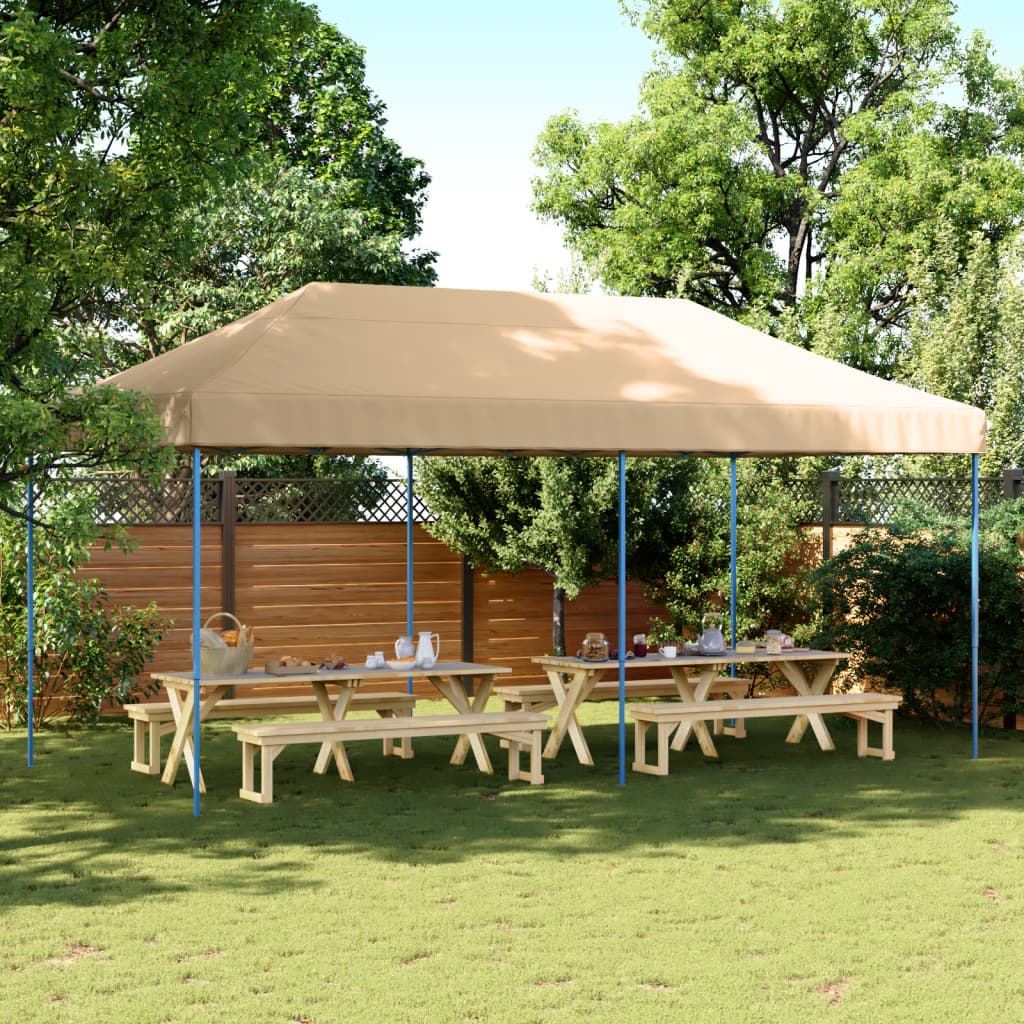 Vidaxl Partytent Foldable Popup 580x292x315 cm Beige