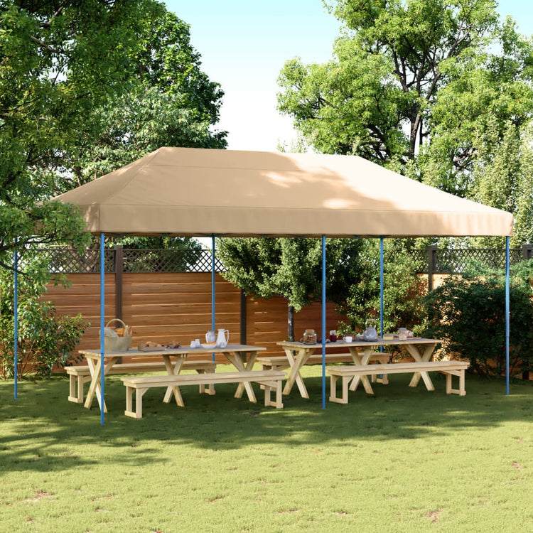 Vidaxl Partytent Foldable Popup 580x292x315 cm Beige
