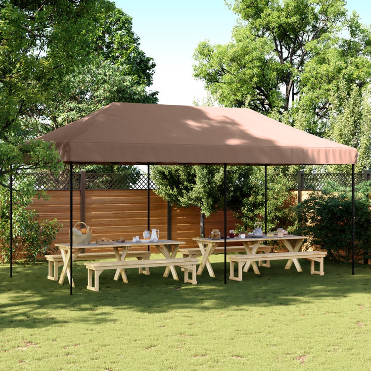 Vidaxl Partytent Foldable Popup 580x292x315 cm Brown