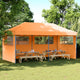 Vidaxl Partytent Faltbares Popup mit 3 Seitenwänden Orange