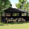 Vidaxl Partytent Faltbares Popup mit 3 Seitenwänden schwarz