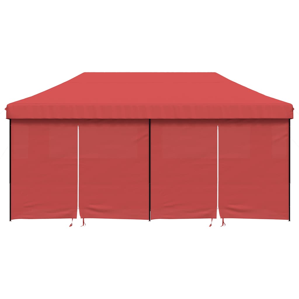 Vidaxl Partytent Faltbares Popup mit 4 Seitenwänden Bordeaux rot