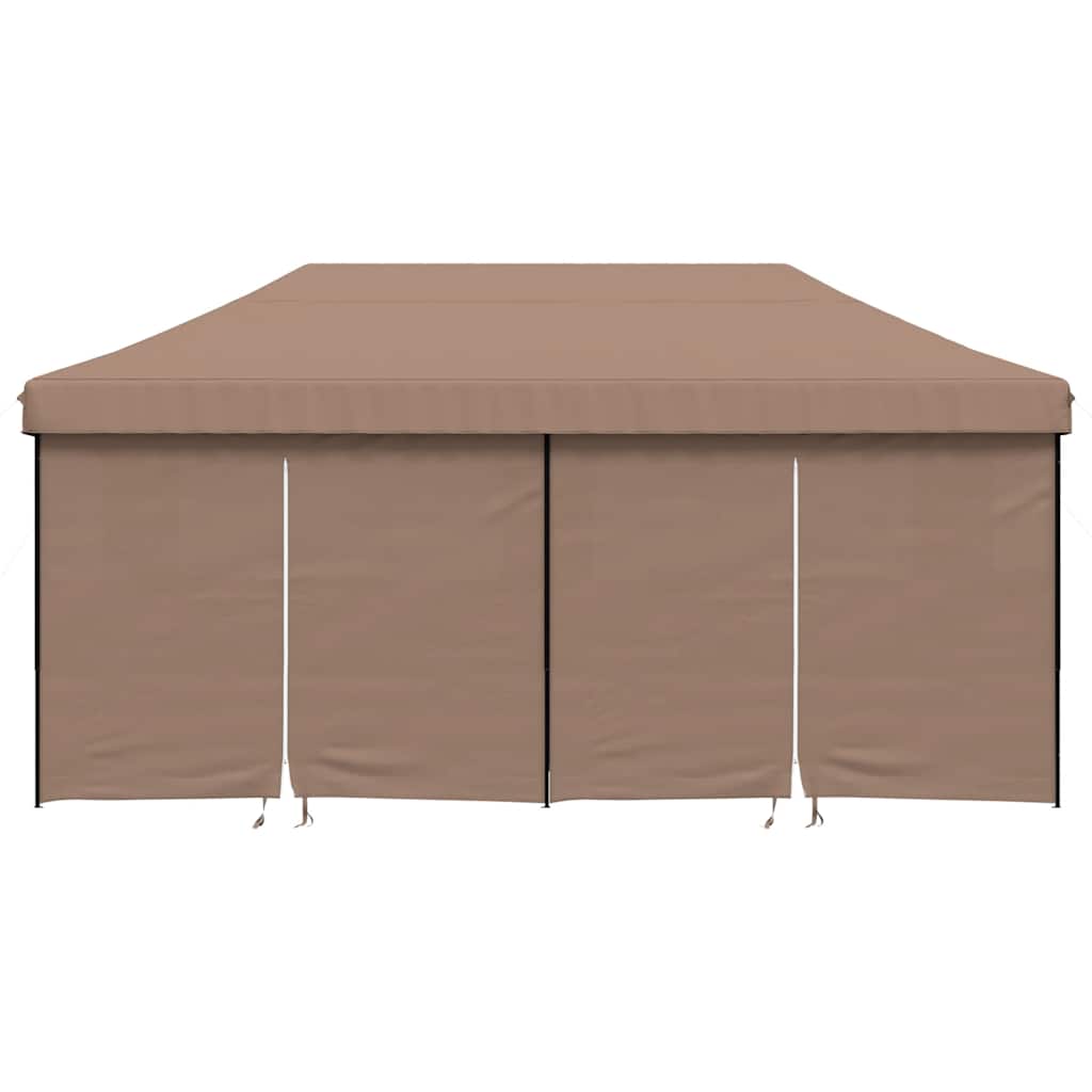 Vidaxl Partytent Faltbares Popup mit 4 Seitenwänden braun