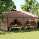 Vidaxl Partytent Faltbares Popup mit 4 Seitenwänden braun