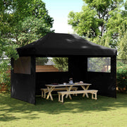 Vidaxl Partytent Faltbares Popup mit 3 Seitenwänden schwarz - afbeelding 1