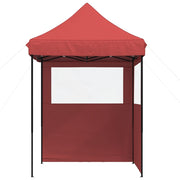 Vidaxl Partytent Faltbares Popup mit 2 Seitenwänden Bordeaux rot - afbeelding 3