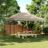 Vidaxl Partytent Fold Popup 410x279x315 cm Taupe - afbeelding 1