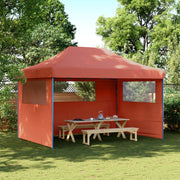 Vidaxl Partytent Faltbares Popup mit 3 Seitenwänden Terrakotta-farbig - afbeelding 1