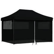 Vidaxl Partytent Faltbares Popup mit 4 Seitenwänden schwarz - afbeelding 2