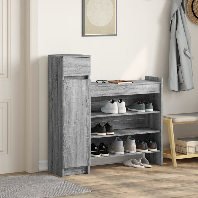 Vidaxx Schuhschrank 100,5x28x100 cm Holzwerkstoff Sonoma-Eiche grau