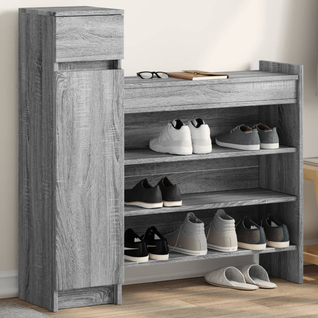 Vidaxx Schuhschrank 100,5x28x100 cm Holzwerkstoff Sonoma-Eiche grau