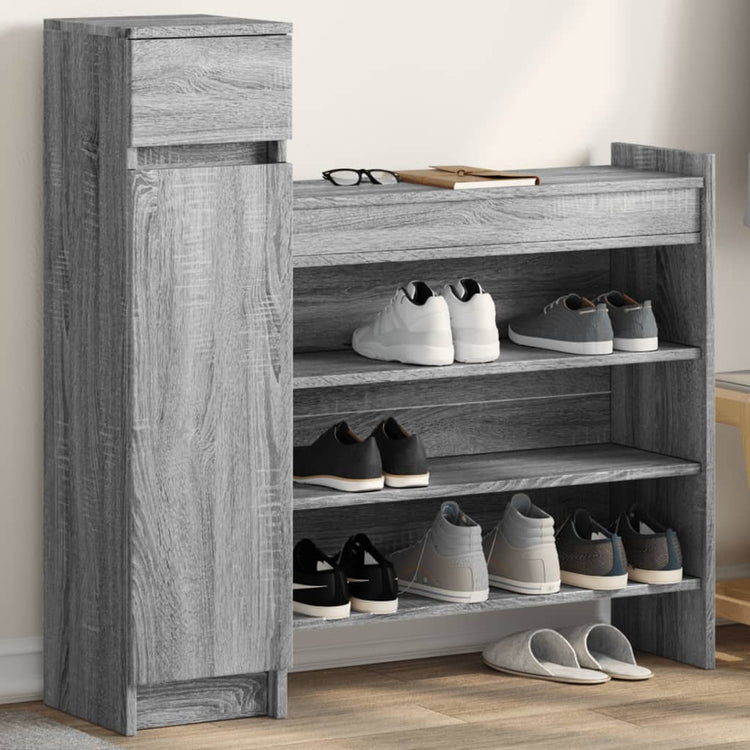 Vidaxx Schuhschrank 100,5x28x100 cm Holzwerkstoff Sonoma-Eiche grau