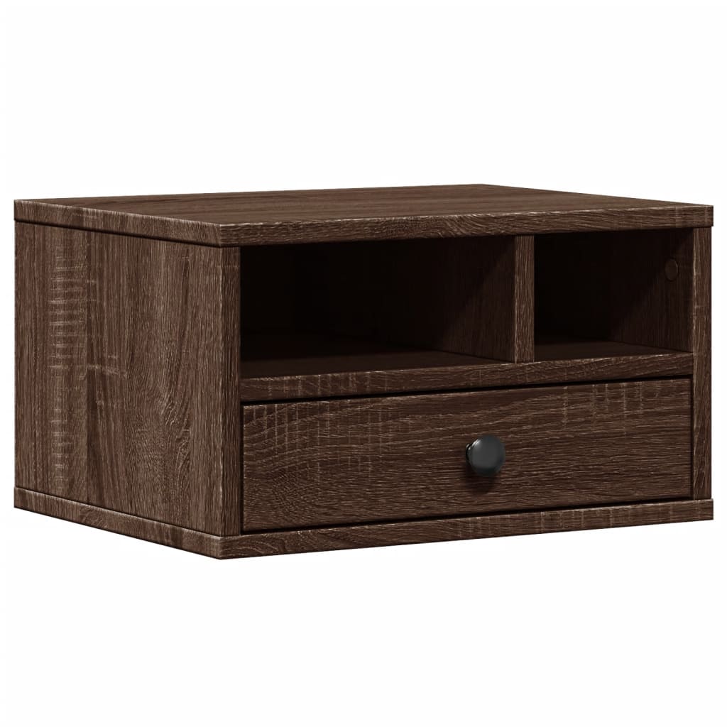 VIDAXL -Druckerbox 40x32x22,5 cm geschnittene Holzbraune -Eiche -Colored